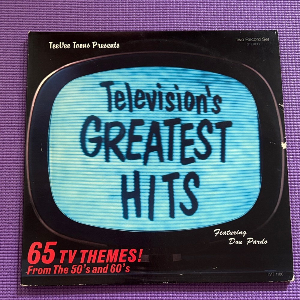 Television‘s Greatest Hits-65 TV themes from the 50s and 60s vinyl record album.